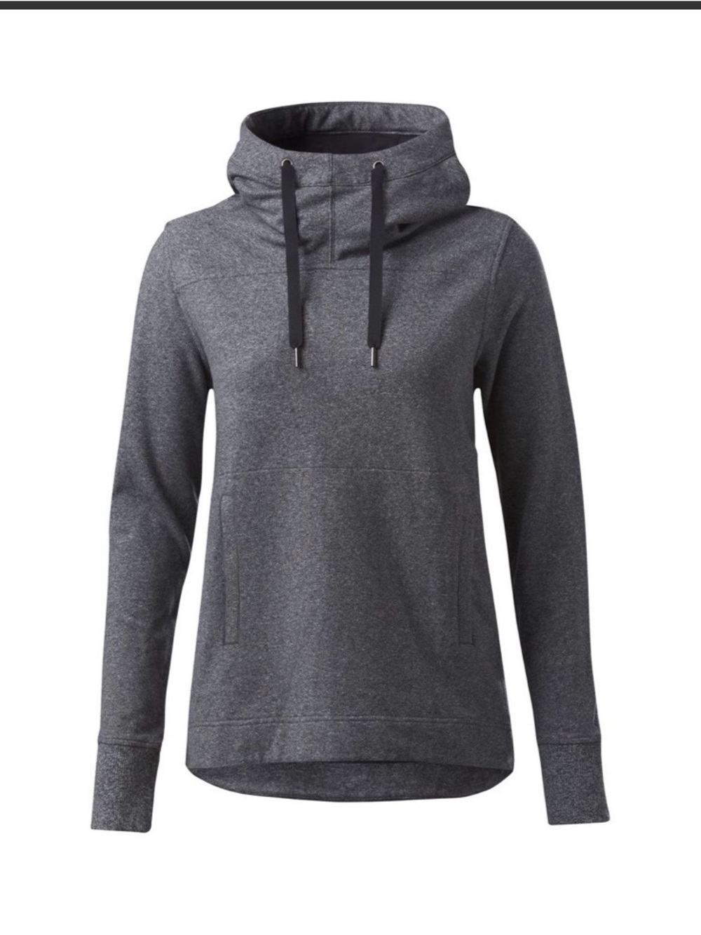 Lululemon Women's Split Pullover Hoodie. Heathered black/grey. Size 6